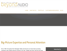 Tablet Screenshot of beyondaudio.com